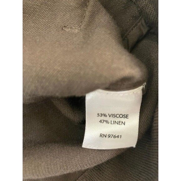 J. Jill Womens Short Roll Tab Sleeve Linen Jacket Size XS  Lagenlook Light Brown - Picture 9 of 11